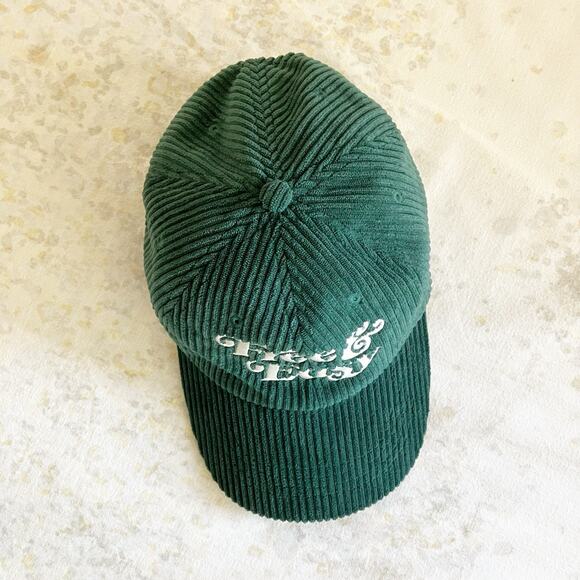 Free & Easy Fat Corduroy Hat OS Dark Green Strapback Baseball Cap One Size - Picture 4 of 7